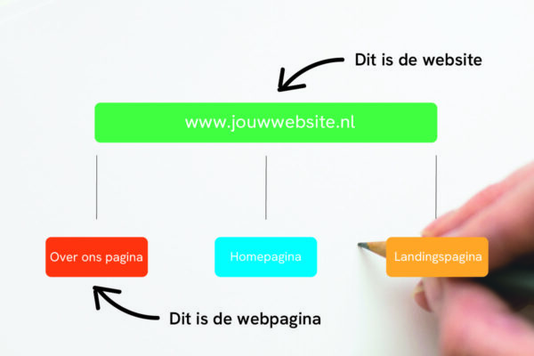 Wat is het verschil tussen een webpagina en een website?