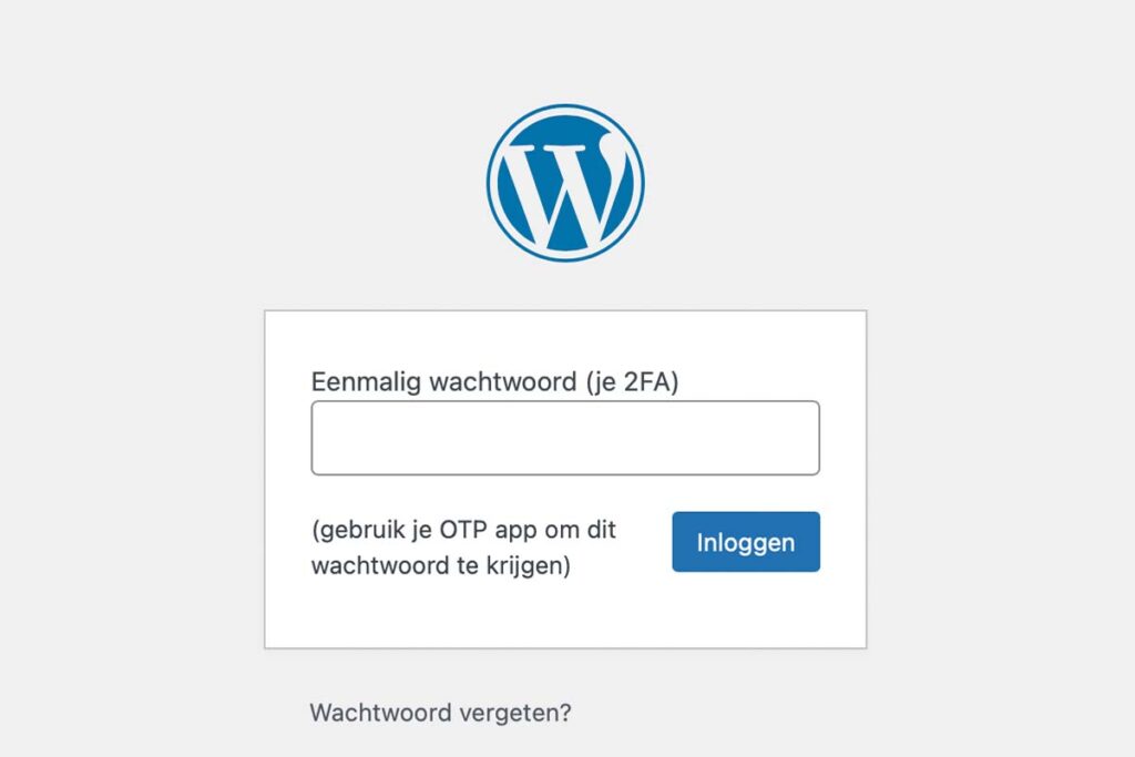 website beveiligen met 2FA