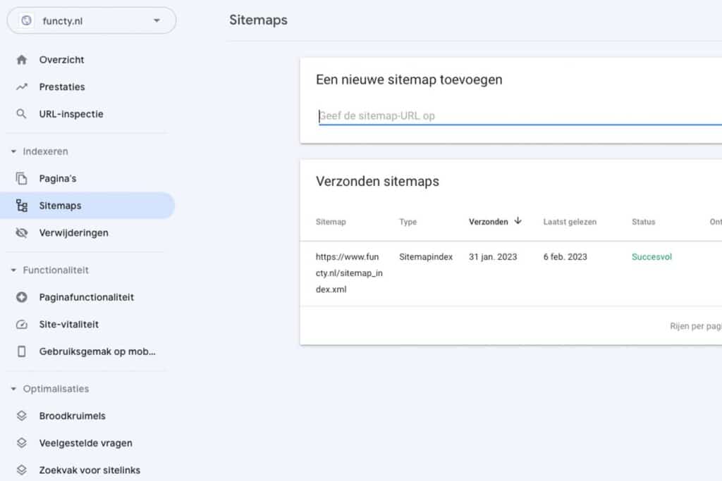 Google Search Console Sitemap