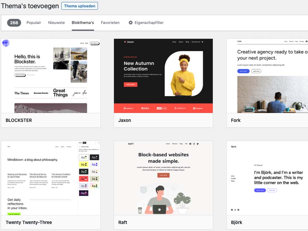 Wordpress thema bibliotheek